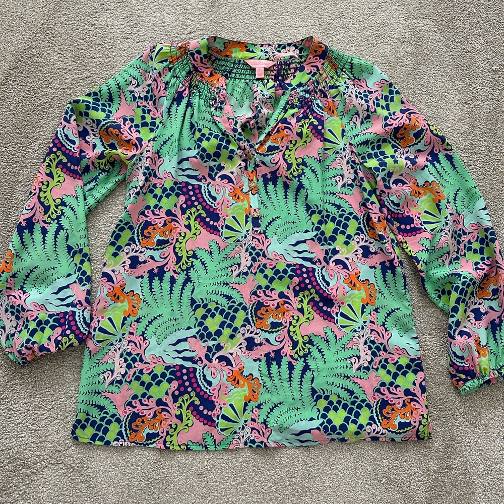 Lily Pulitzer women’s silk blouse size small
